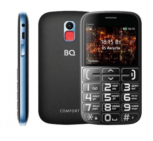 Телефон BQ 2441 Comfort (Black+Silver) купить