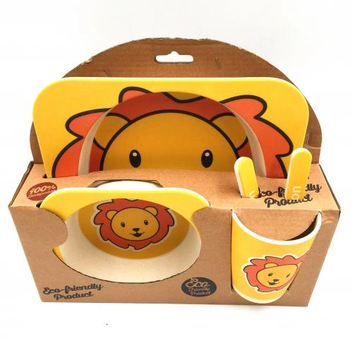 Bolalar uchun bambukdan ishlangan ECO idishlar to‘plami (5 buyumli) narxi