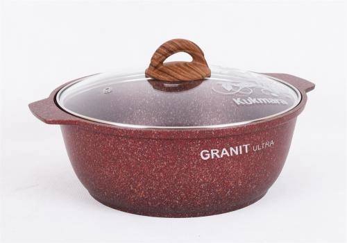 "Granit ultra" turkumidan shisha qopqoqli 4l Kukmara kastryul-qo&lsquo;rasi (Red) sotib olish