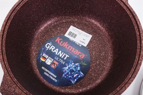 "Granit ultra" turkumidan shisha qopqoqli 4l Kukmara kastryul-qo&lsquo;rasi (Red) narxi