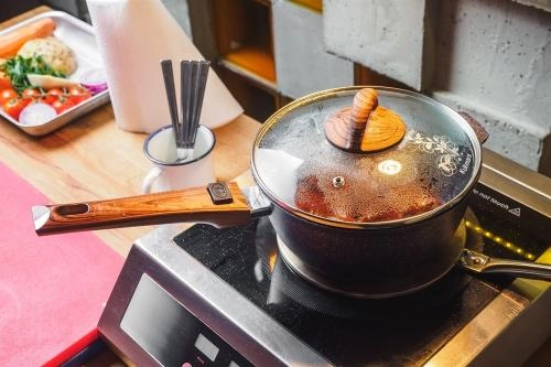 Ковш 2,2л с антипригарным покрытием, со съемной ручкой, стеклянной крышкой, линия &#171;Granit Ultra&#187; (Blue) в Узбекистане