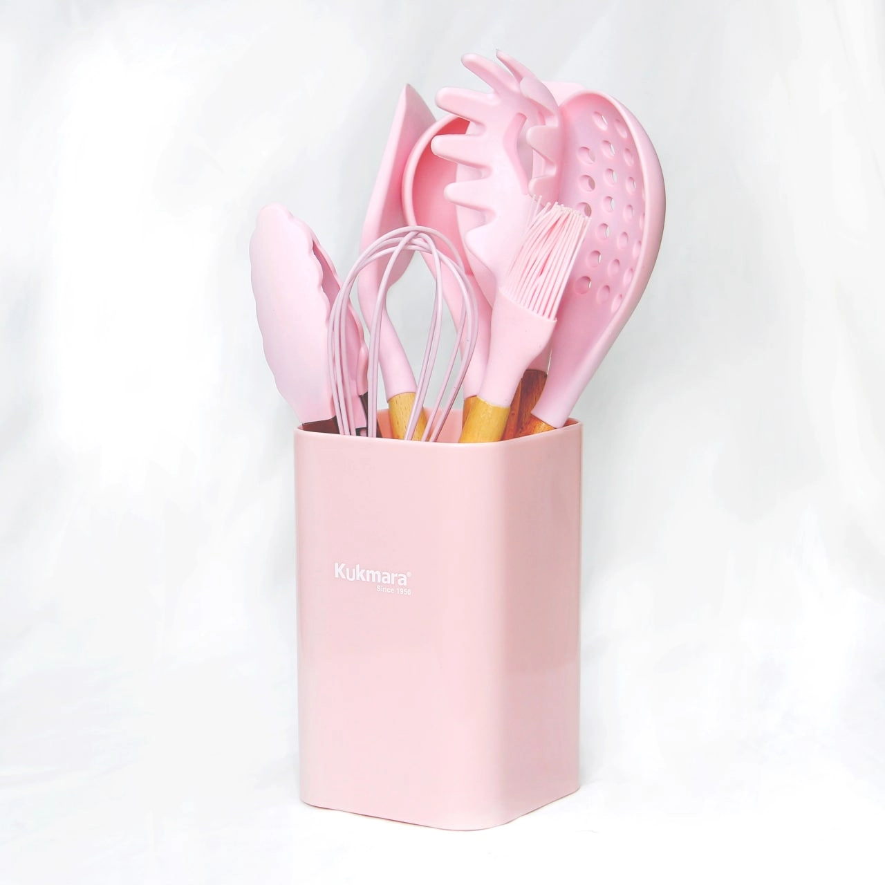 Набор кухонных инструментов из  силикона Kukmara - 9 предмет.(розовый, красный) в Узбекистане