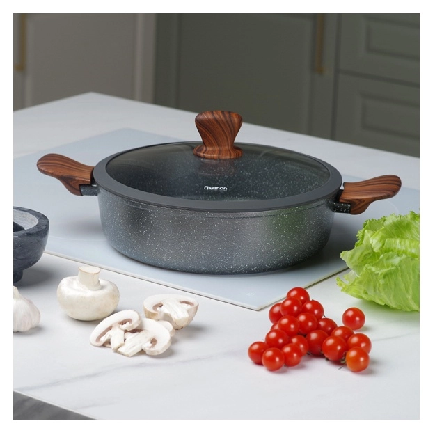 Набор посуды RADIANT Fissman 9 предмет алюминий с антипригарным покрытием в Узбекистане