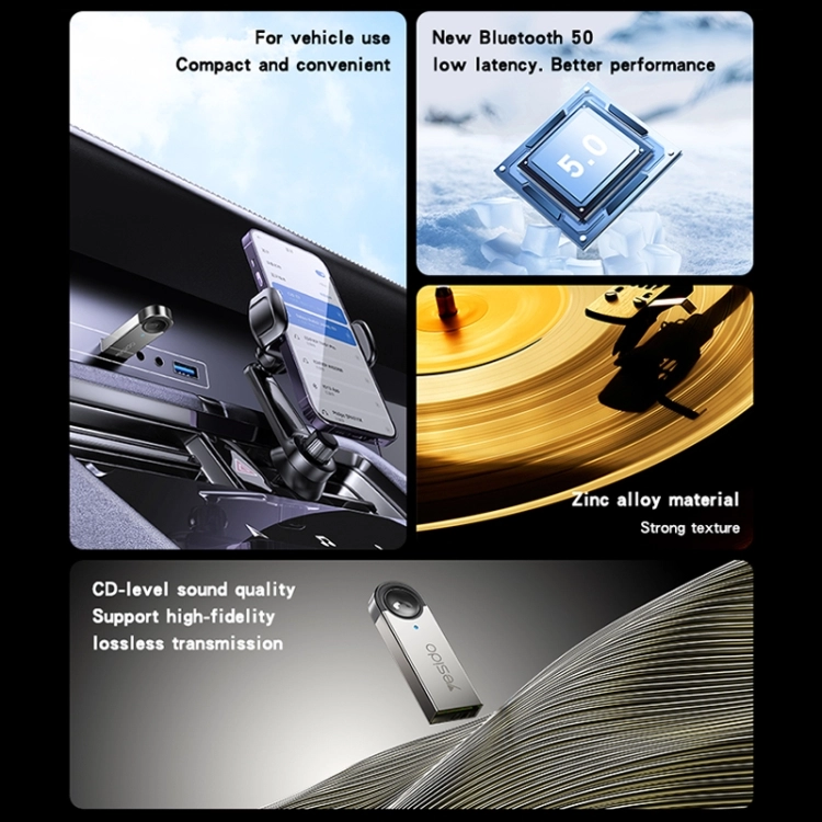 Yesido YAU81 USB simsiz audio adapteri avtomobil Bluetooth qabul qiluvchisi onlayn