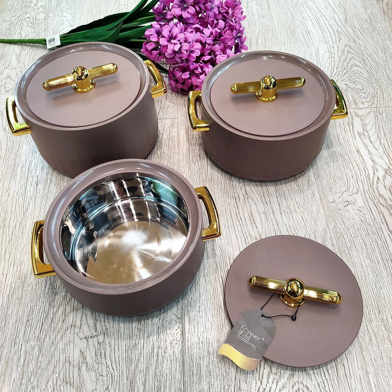 Термосы для еды Forever Gold 3 (1,5L / 2,5L / 3,5L) Brown недорого