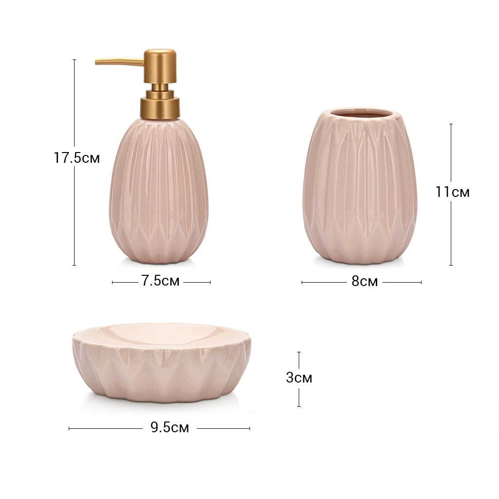 Дозатор жидкого мыла Fissman 300 мл, флакон 400 мл и контейнер для мыла, 9512 цена
