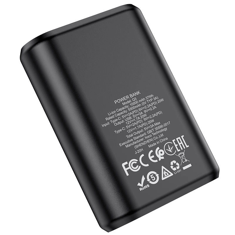 Портативный аккумулятор Hoco Q3 10000mAh чёрный недорого