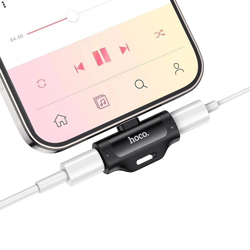Многофункциональный адаптер Hoco Lightning LS31 черный рассрочка