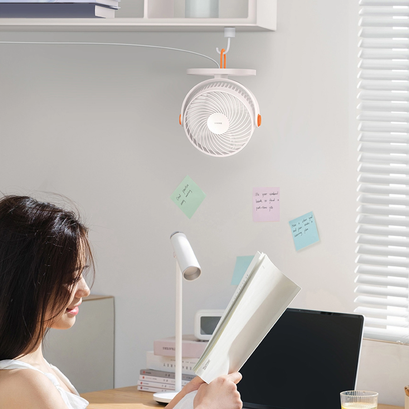 Baseus Serenity Desktop Fan oq mini-ventilyatori O'zbekistonda