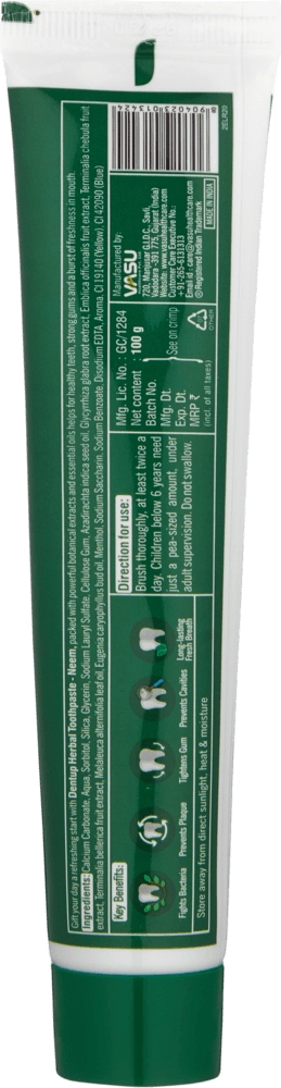 VASU DENTUP tish pastasi - NEEM TISH PASTASI 100GR arzon