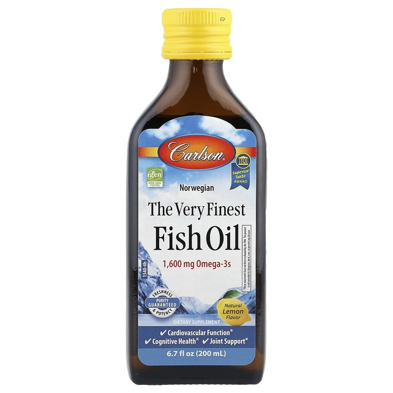 Carlson Norwegian Fish Oil лимонный Омега-3, 200 мл (1600 мг Омега-3) (01540) купить