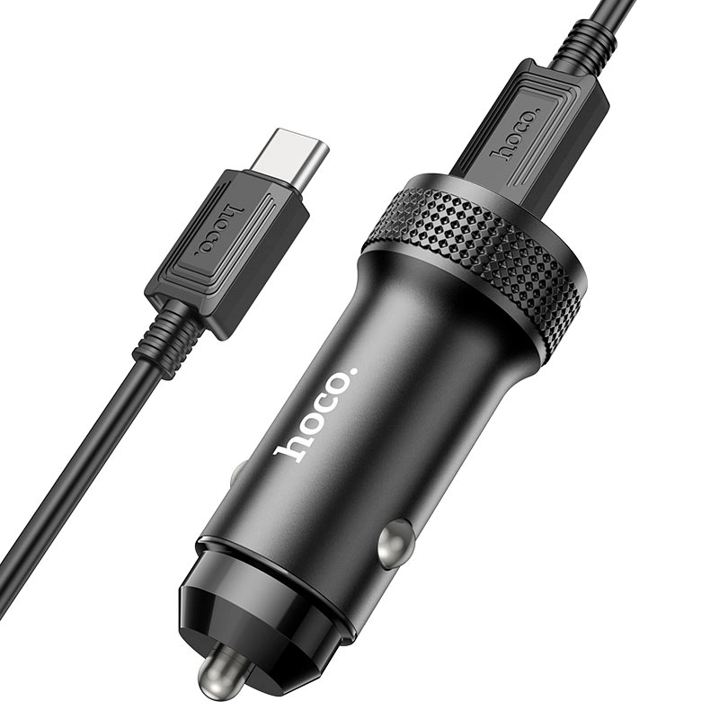 Автомобильная зарядка Hoco Z49B USB-C to Lightning 1м Чёрный в Узбекистане