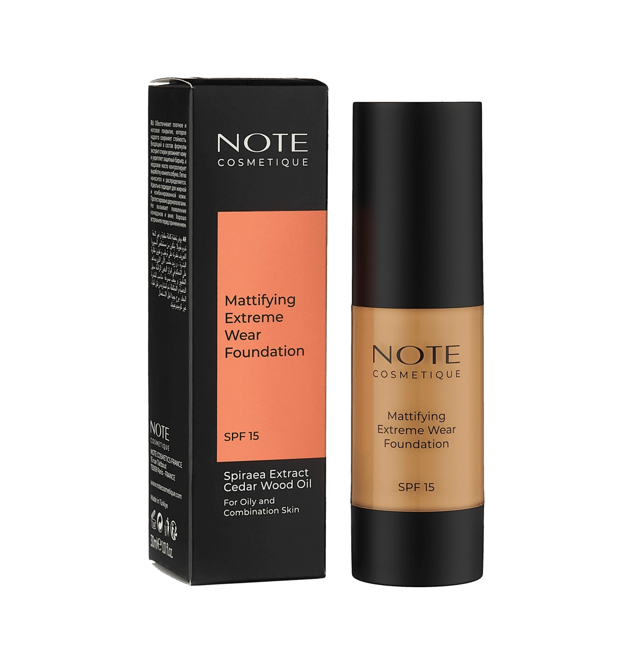 NOTE MATTIFYING EXTREME WEAR FOUNDATION 102 SPF15 (30 ml) tonal kremi sotib olish