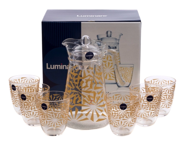 Набор для напитков Luminarc Neo Sofya Gold 7 предметов (P5597) недорого