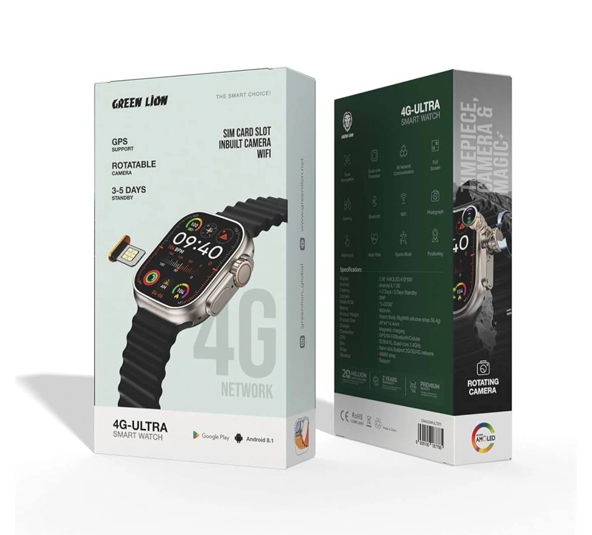 Green Lion 4G-Ultra smart-soati Titanium O'zbekistonda