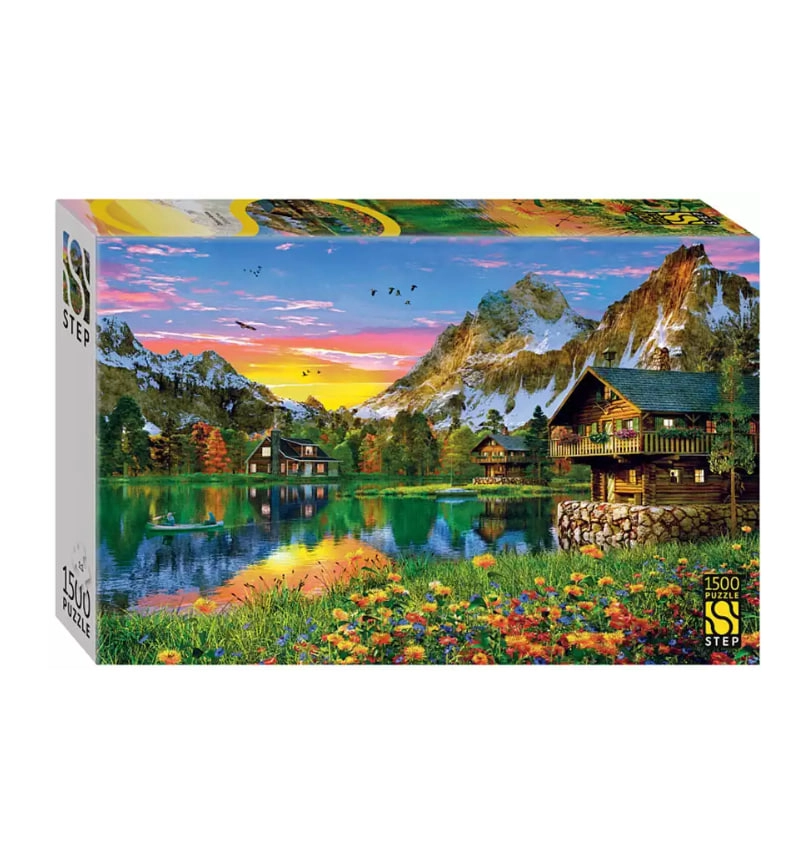 Pazl "Озеро в Альпах" 1500 element sotib olish