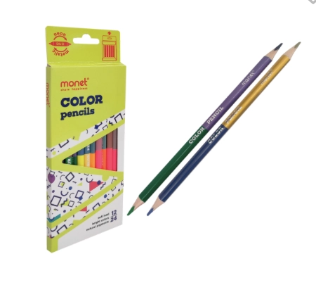 Цветные карандаши MONET NEON/METALIC 12/24, 12шт в коробке 2PN003 купить