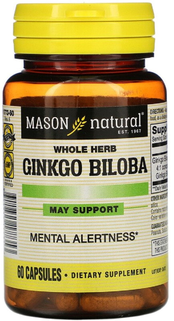 Mason Natural, Ginkgo Biloba, 60 капсул (17735) купить