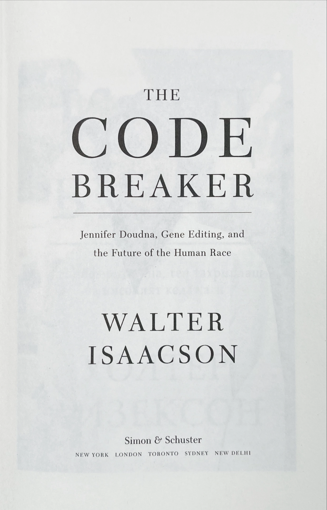 Uolter Ayzekson: Kod Buzar. Jennifer Daudna, gen tahrirlash va insoniyat kelajagi O'zbekistonda