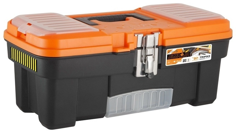 Ящик для инструментов BLOCKER EXPERT 16" с металлическим замком, черный/оранжевый цена