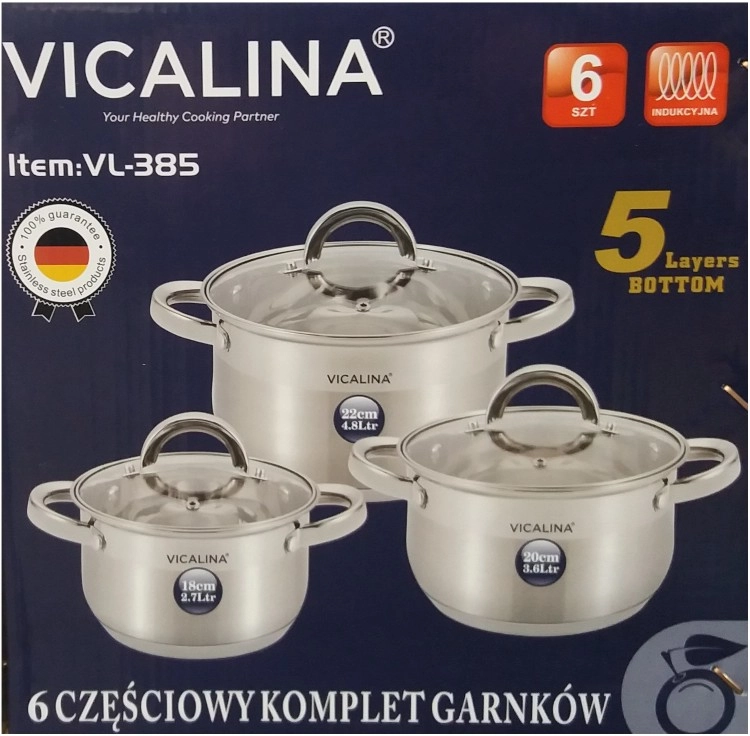 Набор кастрюль Vicalina VL-385 (3шт) недорого