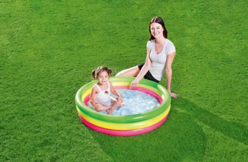 «Yoz», 102x25 sm Bestway 51104 bolalar uchun shishiriladigan basseyni arzon