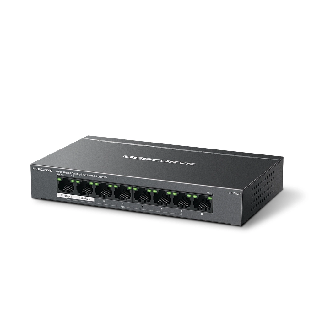 Коммутатор Mercusys MS108GP - фото №3 Коммутатор Mercusys MS108GP недорого