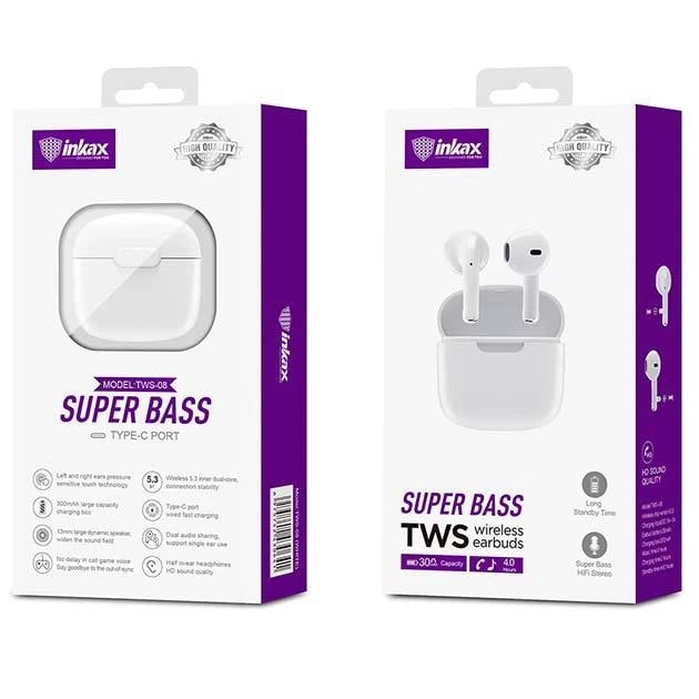 Airpods Inkax TWS 08 simsiz quloqchini arzon