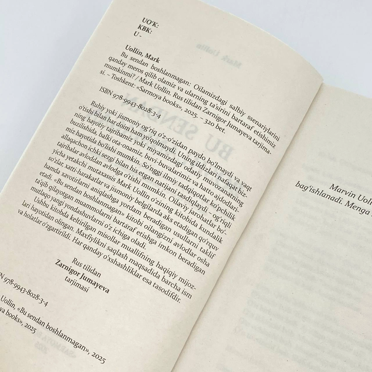 Mark Uollin: Bu sendan boshlanmagan O'zbekistonda