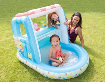 Игровой центр-домик "Мороженое" с бассейном Intex 48672 купить