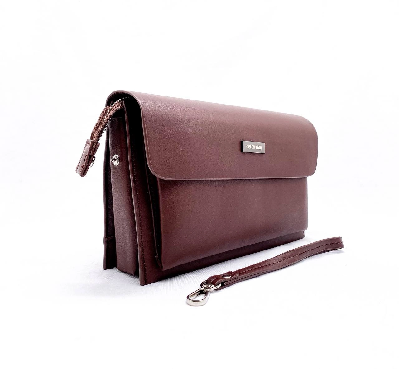 Green Lion Mara Clutch Bag jigarrang sumkasi sotib olish