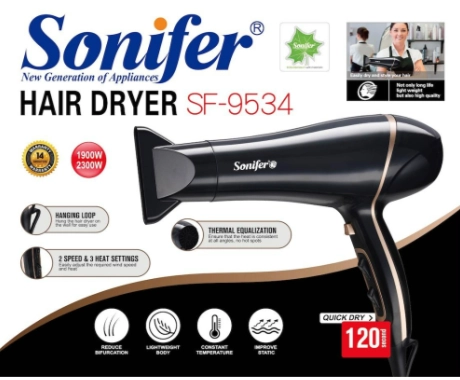 Фен Sonifer SF-9534 Black, White онлайн