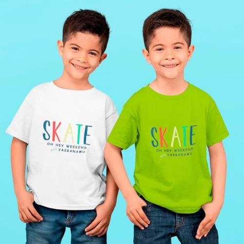 YSK 1112 (White, Green, Yellow, Prussian blue) bolalar futbolkasi sotib olish