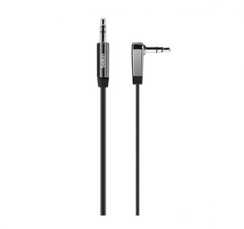 Кабель Belkin 3.5MM AUDIO,M/M,FLAT,RT ANGLE,3',BLACK (AV10128cw03-BLK) купить