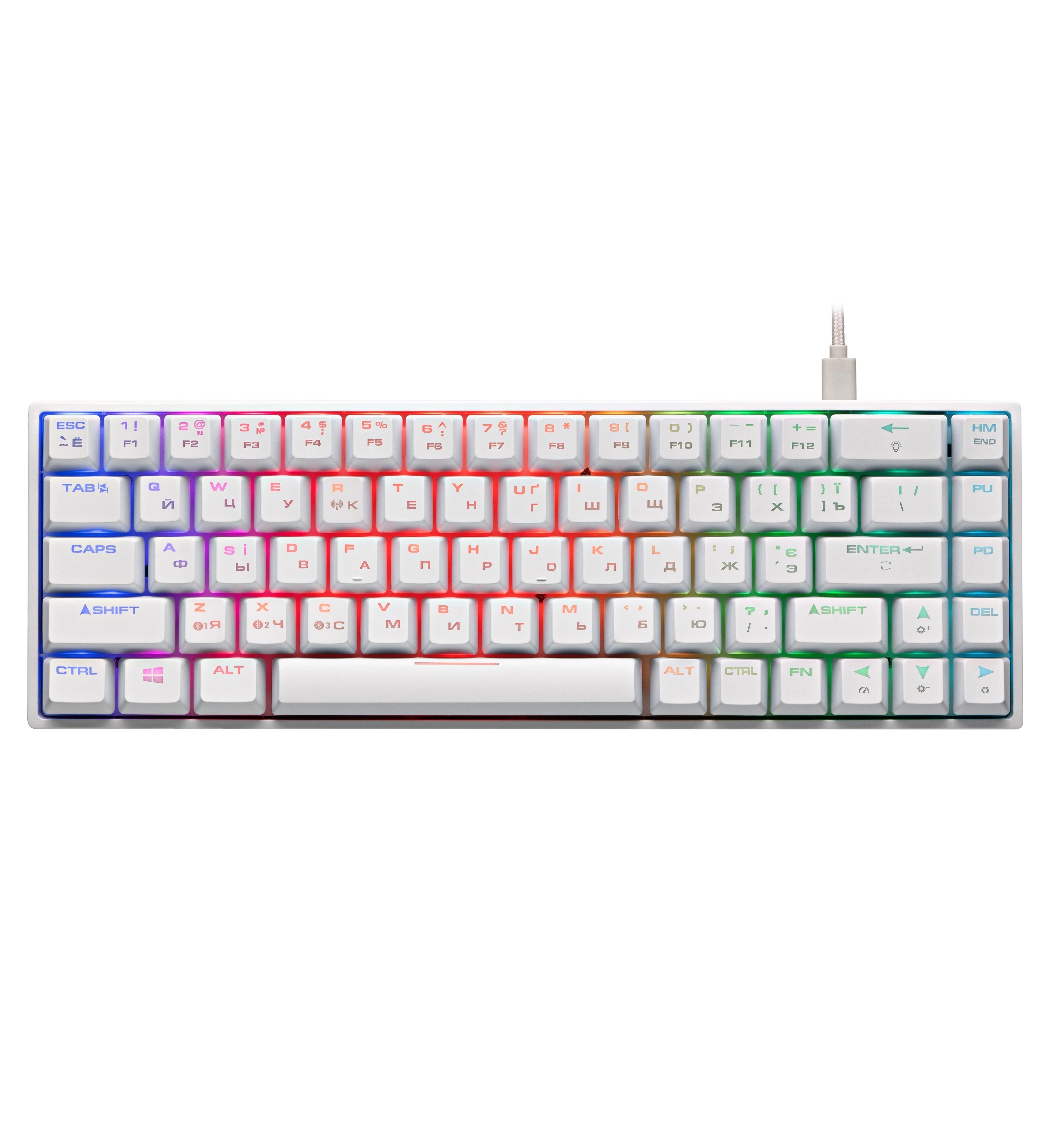 Клавиатура 2E Gaming KG380 RGB Gateron Brown Switch BT/USB White купить