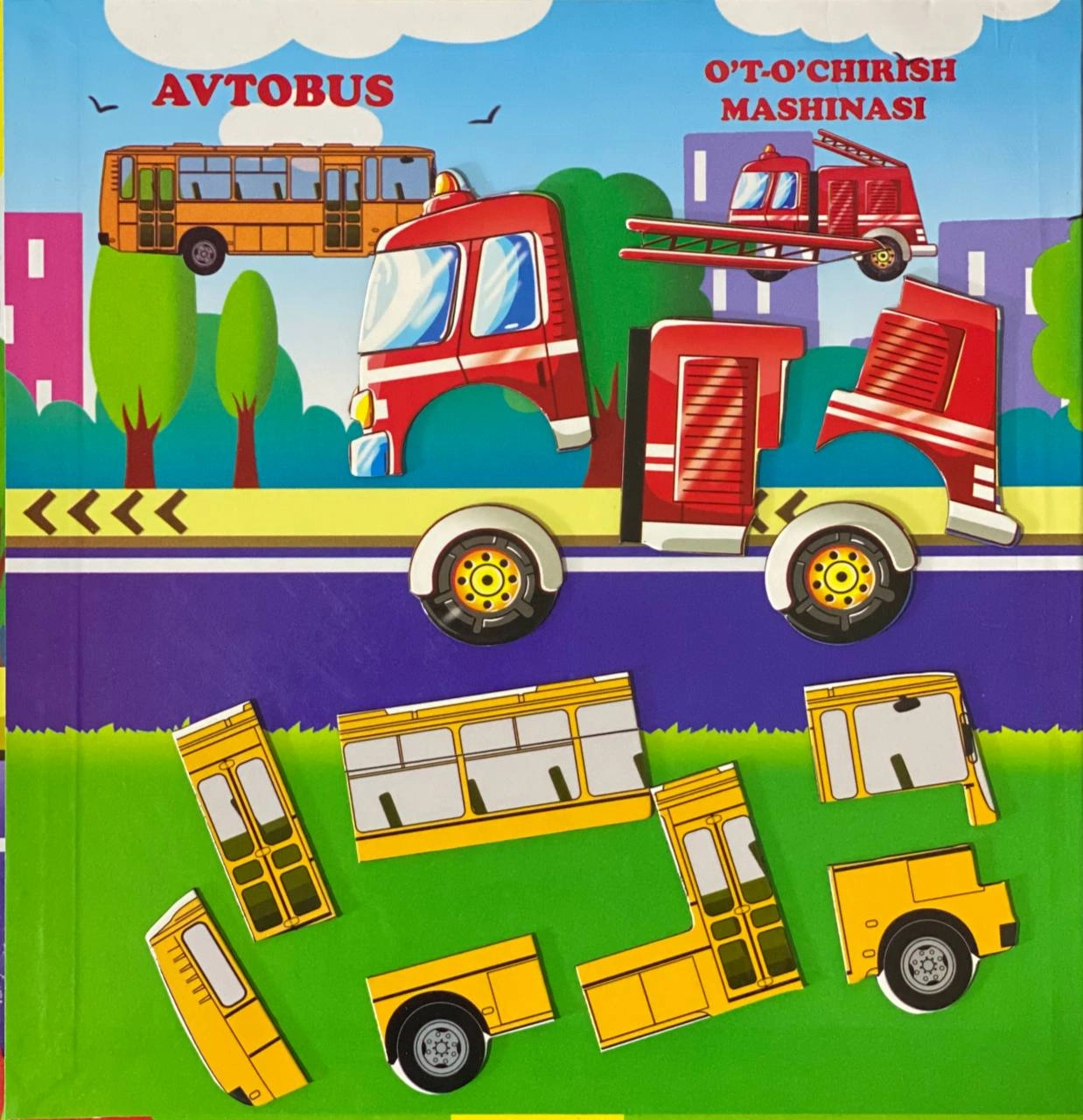 Bolalar uchun transportlar magnit kitobi arzon