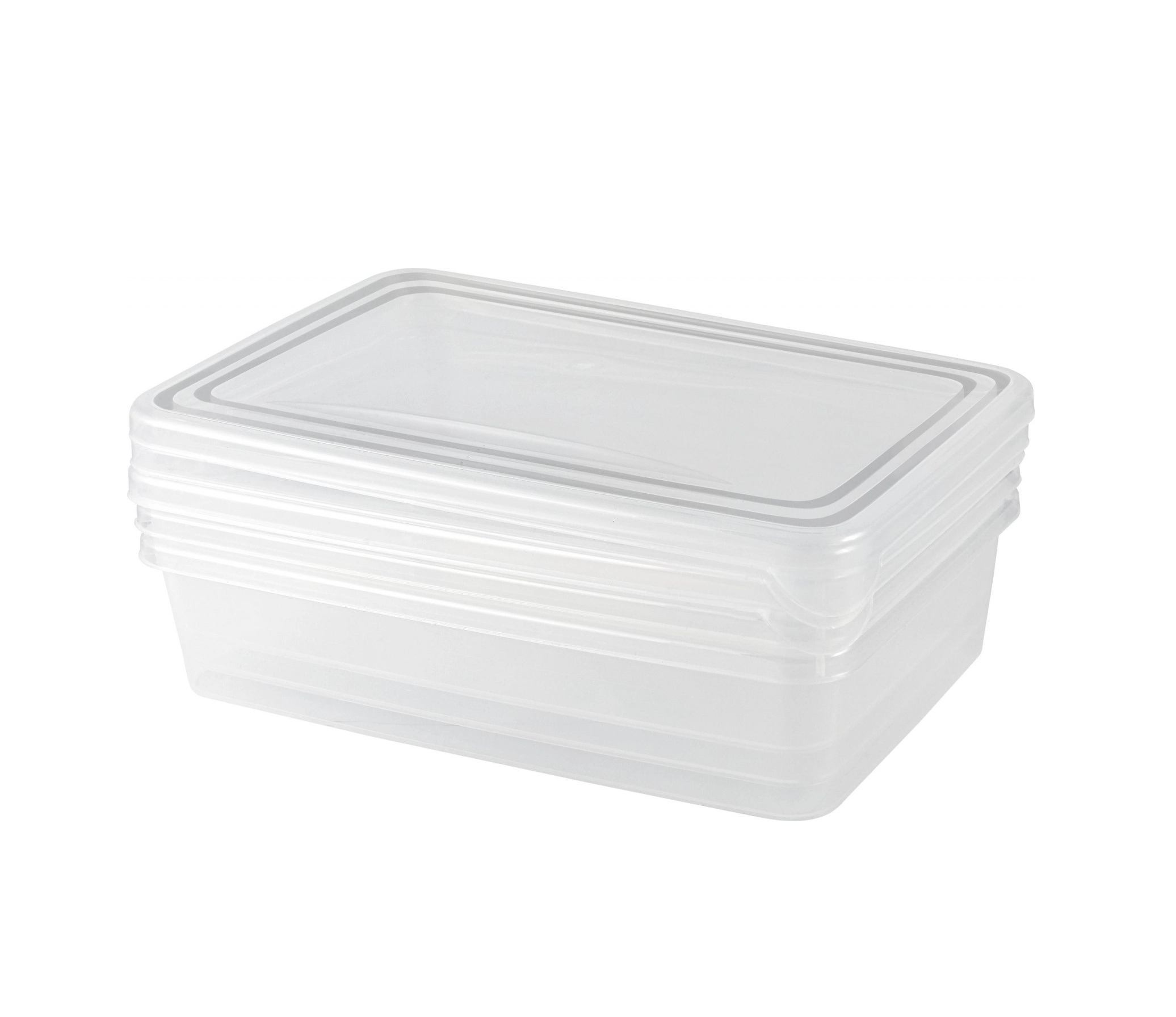 Набор контейнеров для заморозки Plast Team 0,9л, прямоугольные, 3шт, 204х140х83 sotib olish