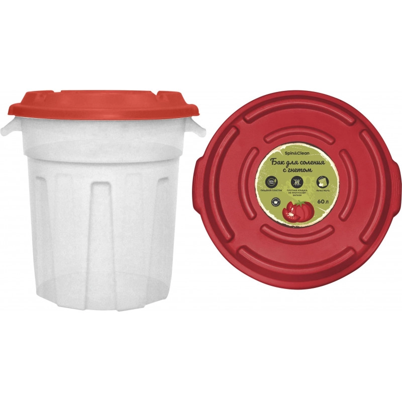 Spin&Clean 60 l tuzlash idishi, shaffof sotib olish