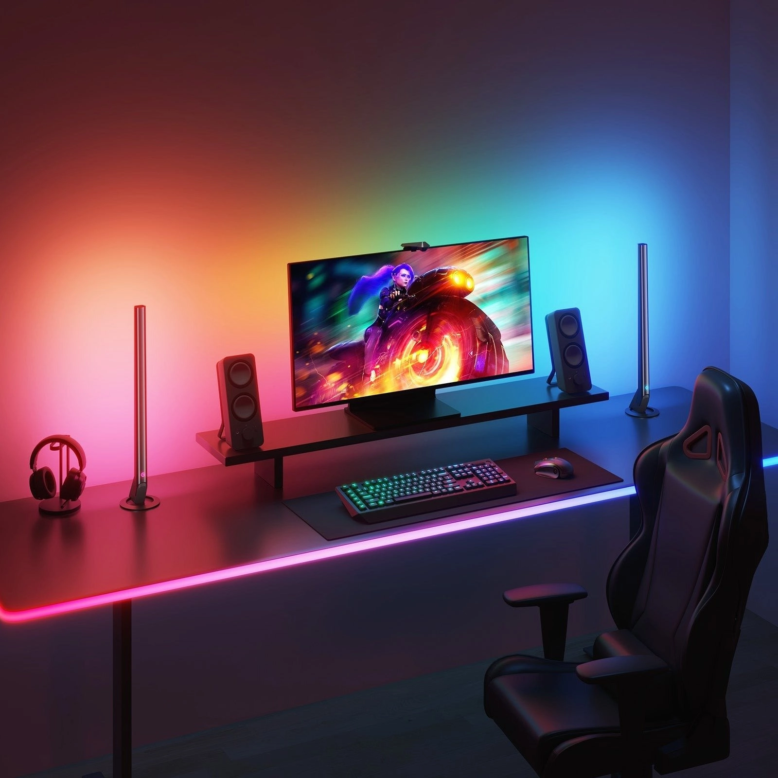 LED aqlli lenta Govee H61C3 Neon Gaming Table Light 3м Белый sotib olish