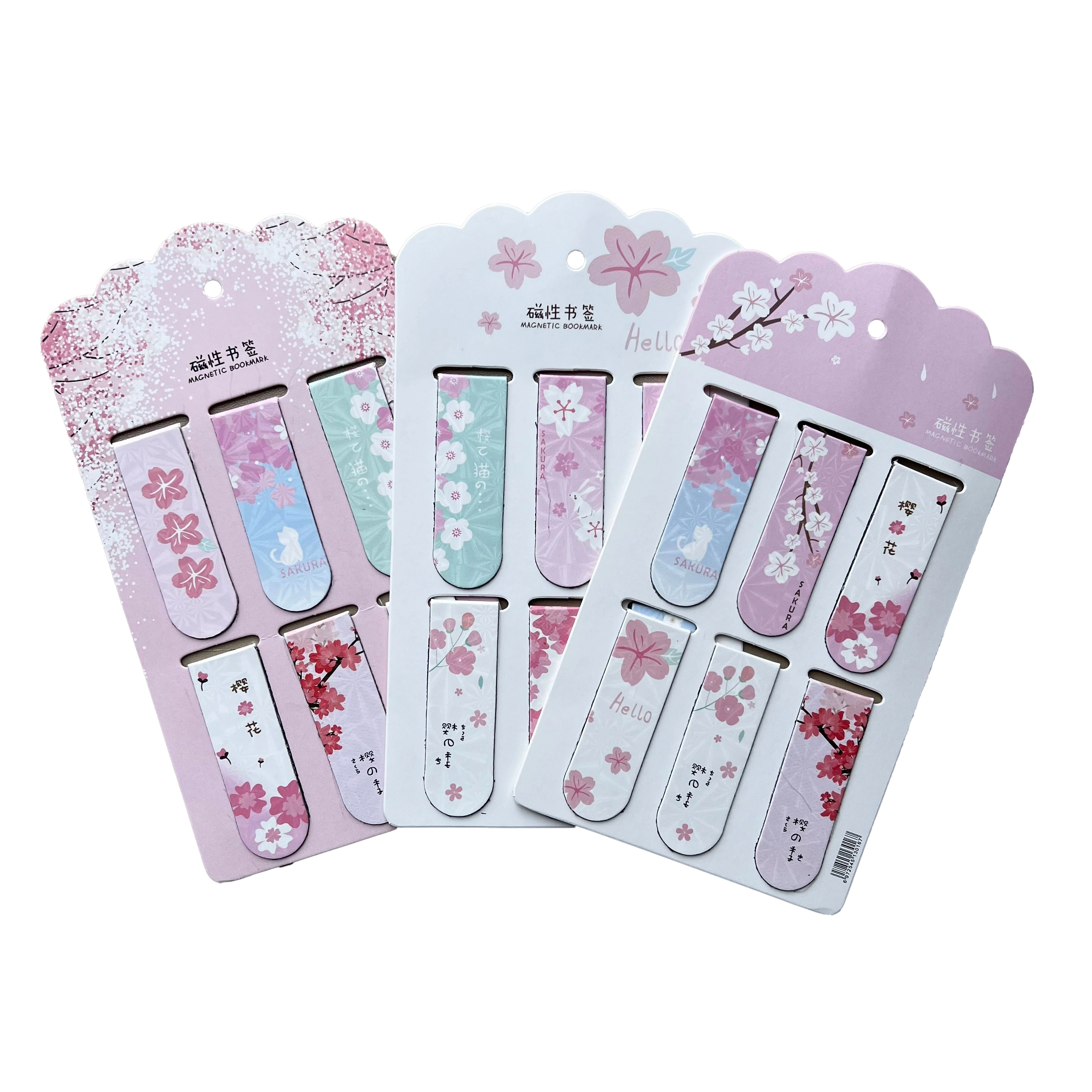 Магнитные закладки, 6 шт. «Сакура» купить