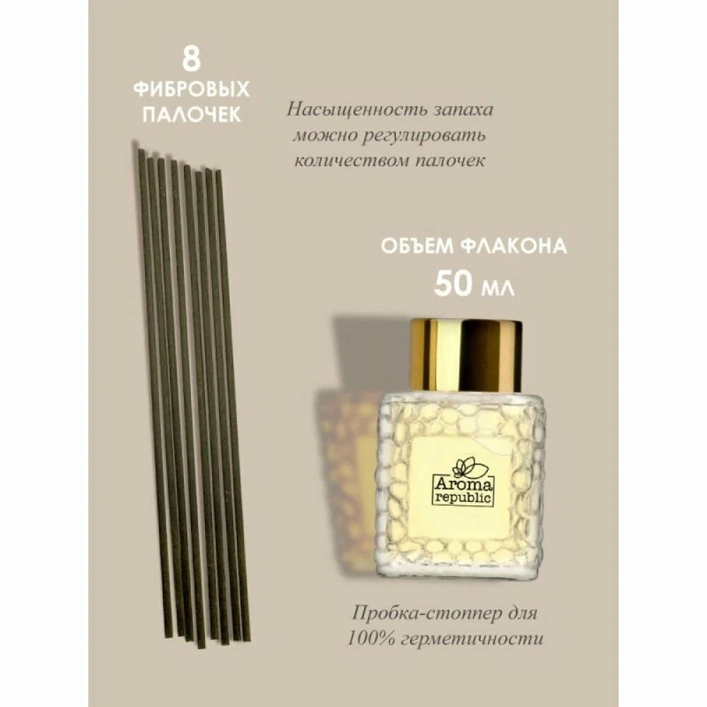 Ароматический диффузор в стеклянном флаконе Aroma Republic  Ароматический диффузор в стеклянном флаконе Aroma Republic "№16 Varadero night" 50 мл купить