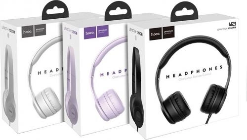 Наушники Hoco W21 Bluetooth Black, White, Purple доставка
