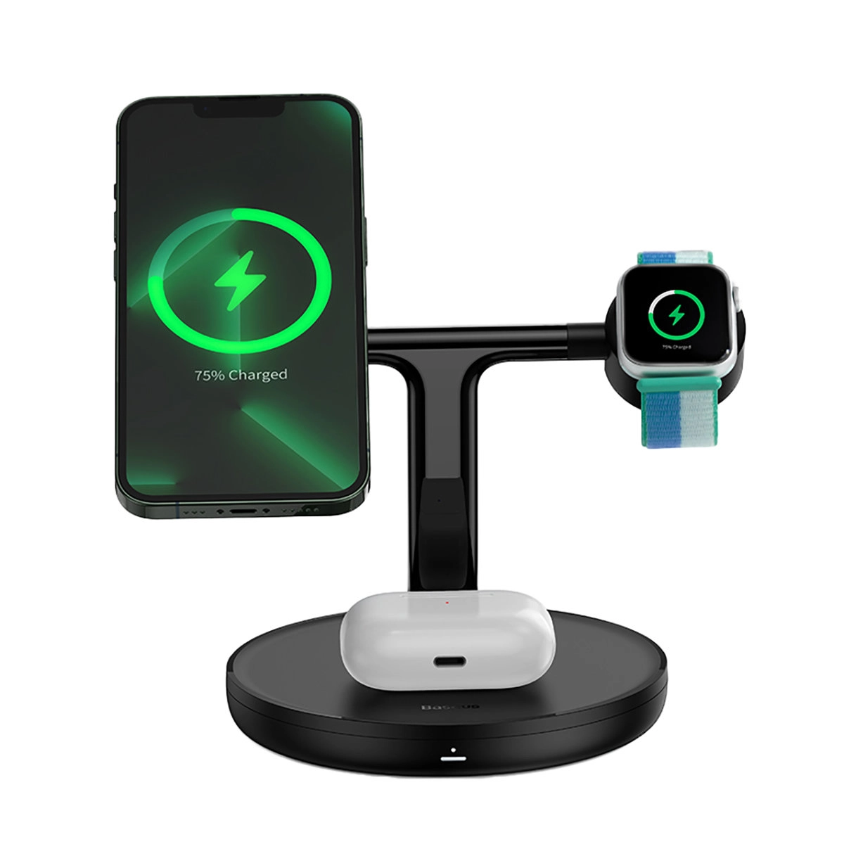 Baseus Swan WXTE000101 3/1 zaryadlovchi qurilmasi (iPhone, Apple Watch, AirPods uchun + 1m USB-C) - rasm №2 Baseus Swan WXTE000101 3/1 zaryadlovchi qurilmasi (iPhone, Apple Watch, AirPods uchun + 1m USB-C) sotib olish