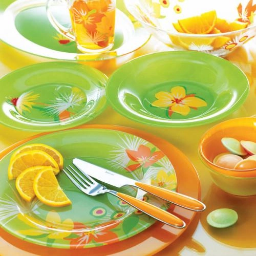 POP FLOWERS MIX – 46 buyumli, 6 kishilik Luminarc dasturxon servizi O'zbekistonda