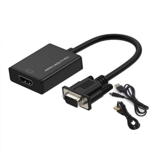 Кабель-переходник VGA-HDMI-USB (с аудиовыходом 3,5 мм) купить