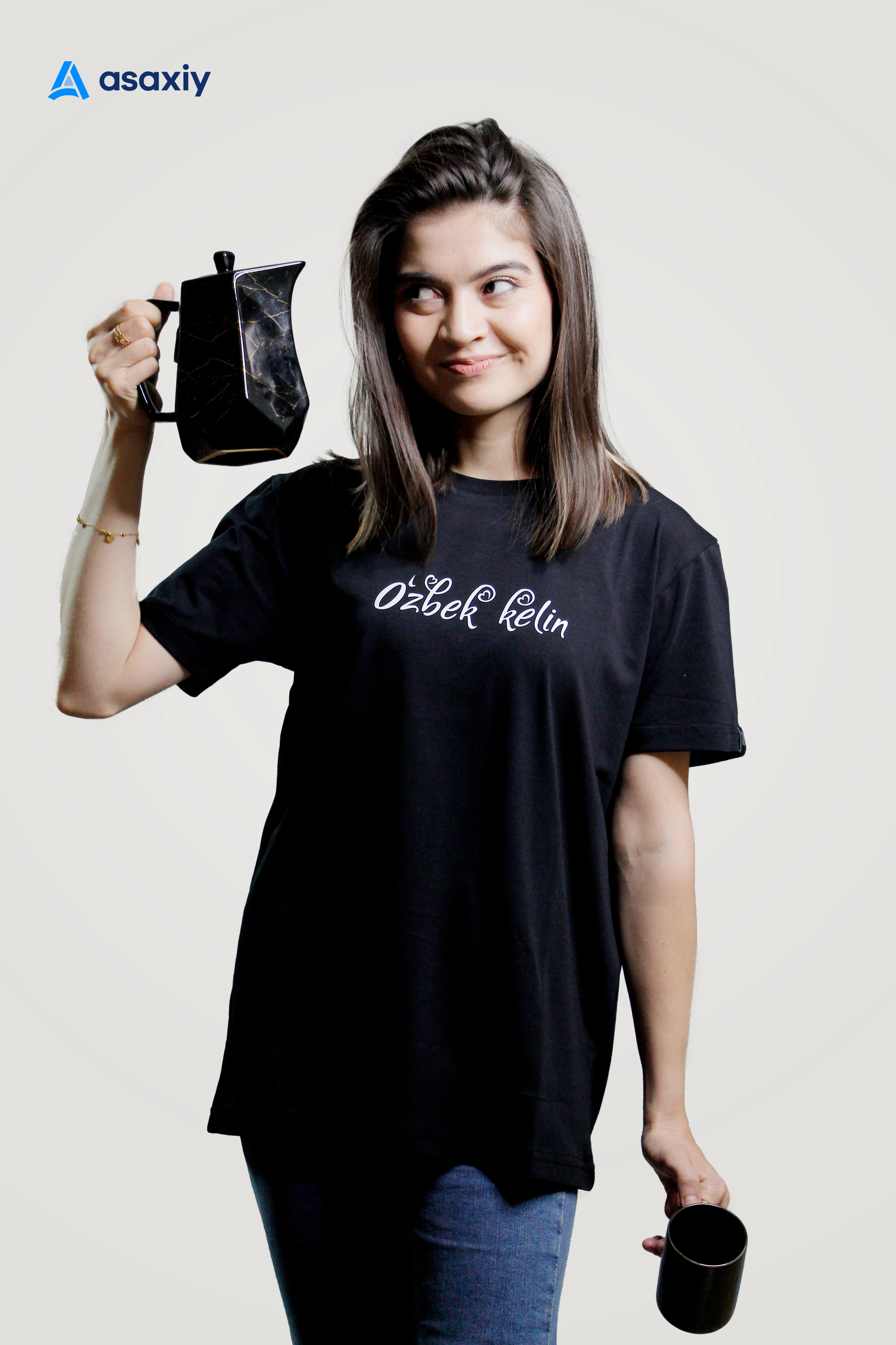 Футболка YOKI "O'zbek kelin" Black XL в Узбекистане