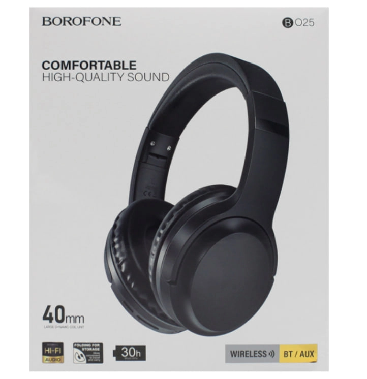 Беспроводные наушники BOROFONE BO25 черный недорого