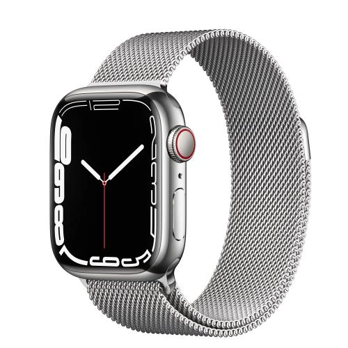Apple Watch Series 7 GPS 45mm Stainless Steel Case with Milanese Loop Silver smart-soati sotib olish