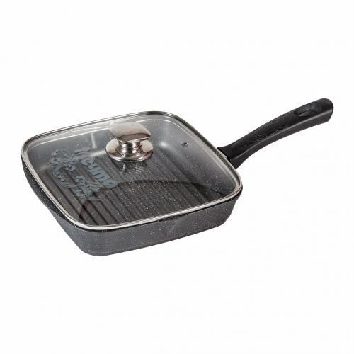 Сковорода-гриль Мечта 26Х26 cм с несъёмной ручкой и крышкой купить