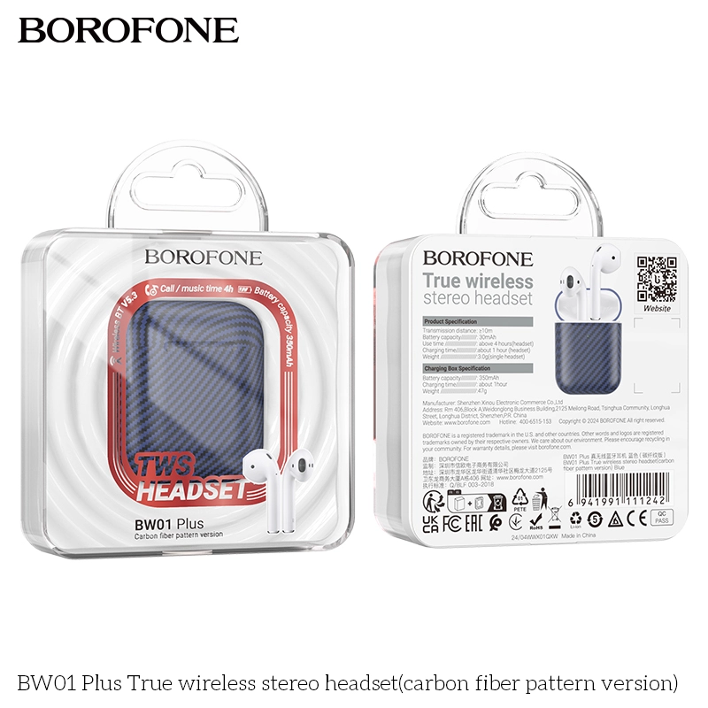 Беспроводные наушники Borofone BW01 Plus синий в Узбекистане